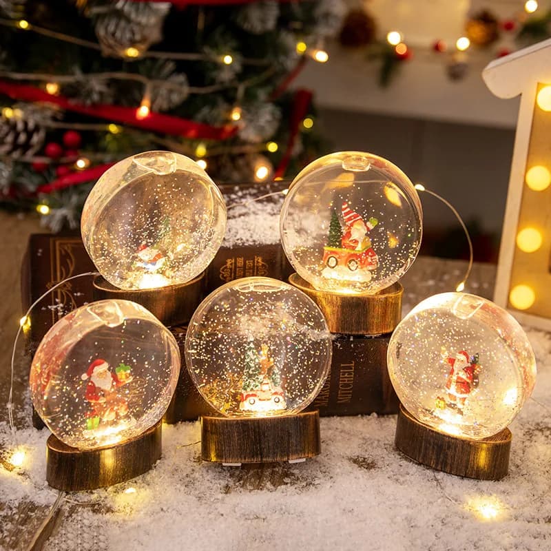 Illuminated Crystal Ball Night Light Wind Lamp