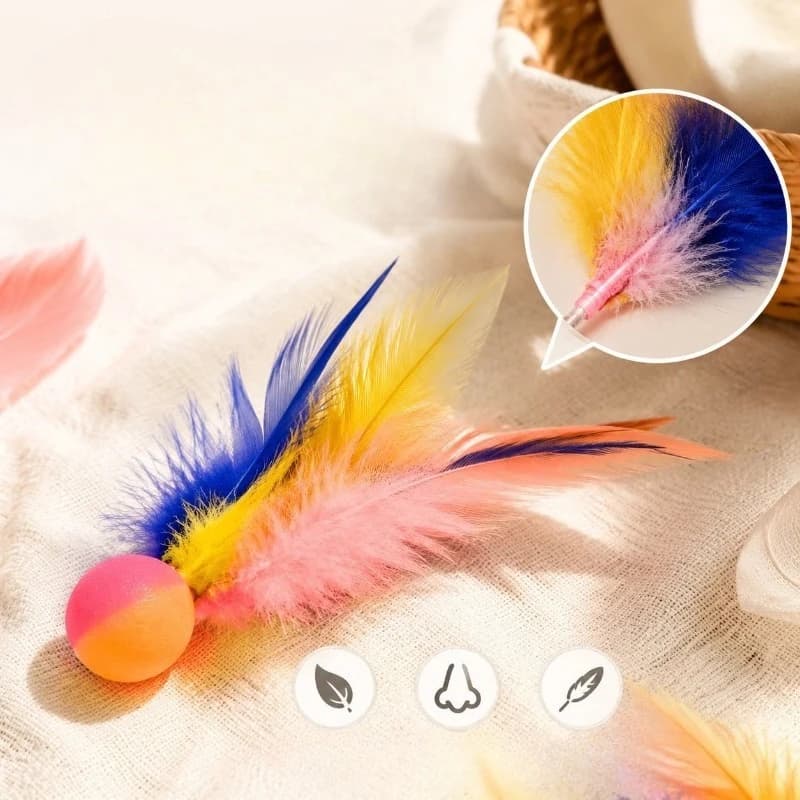 Cat Toy Interactive Ball Toy Pet Supplies Automatic Rolling Ball Cat Interactive Ball Toys Elastic Bouncy Cat Ball Toys
