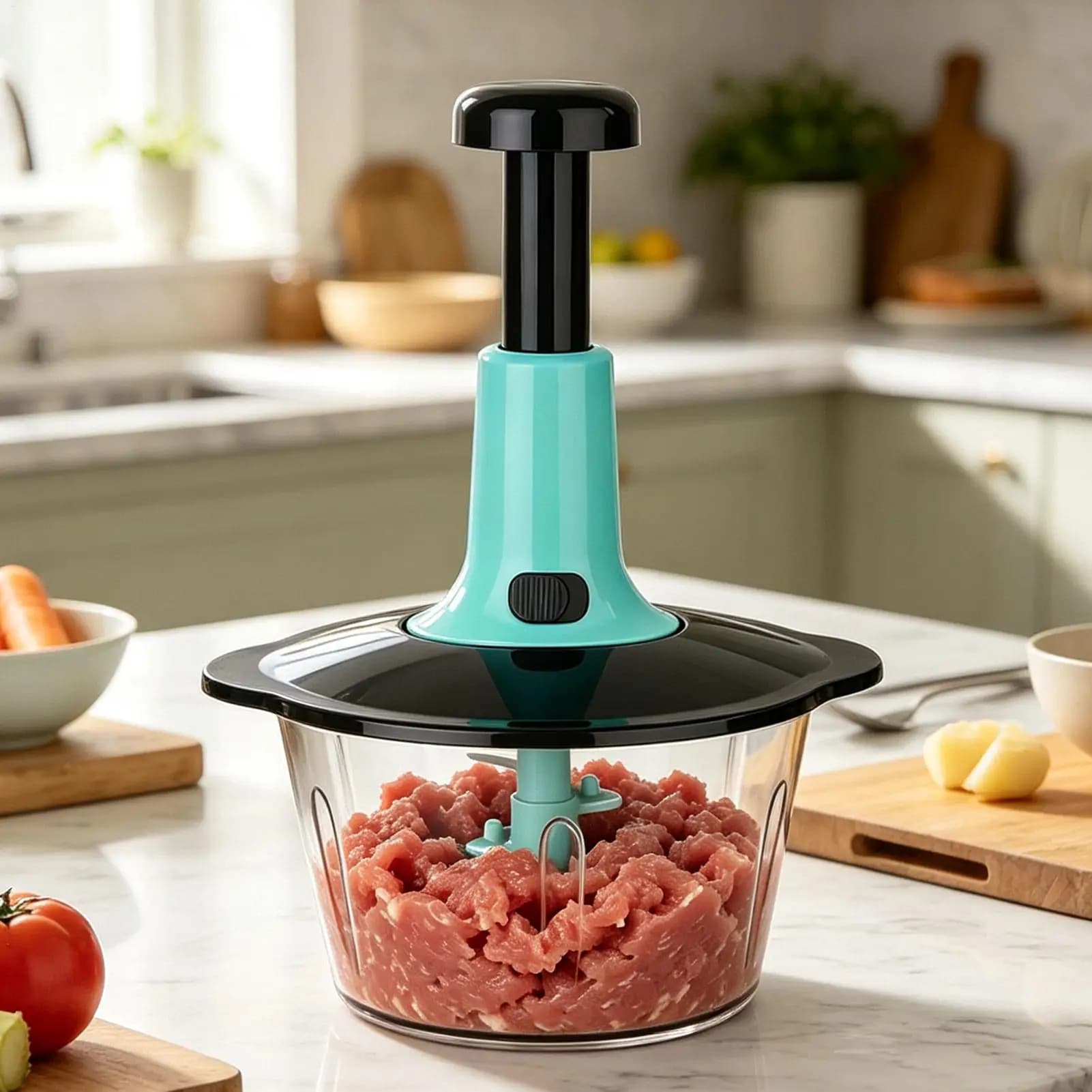 Manual Food Processor Chopper 2L