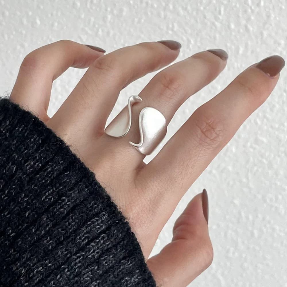 Sterling Silver Minimalist Open Ring for Women