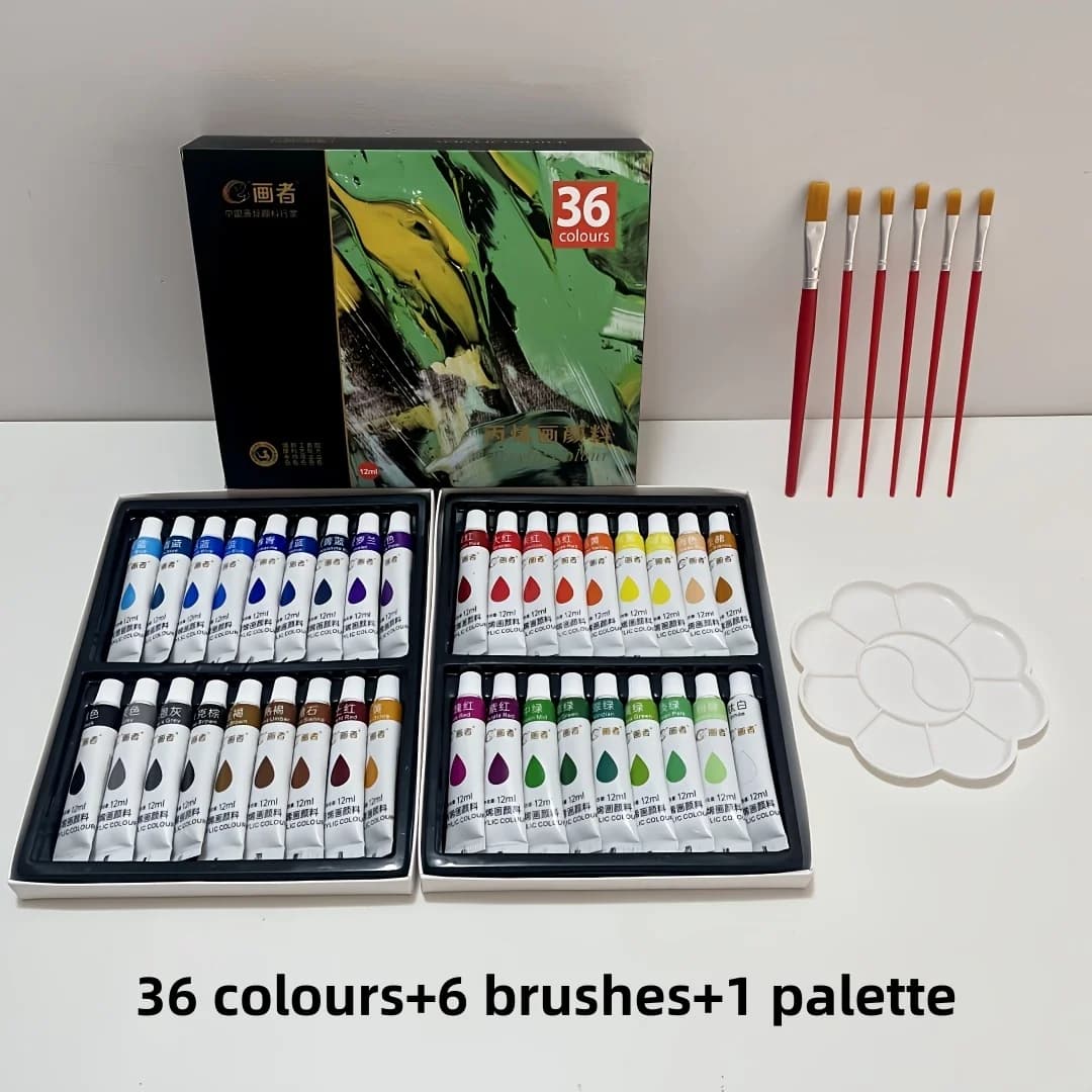 Acrylic Paint Set, 36 Colors