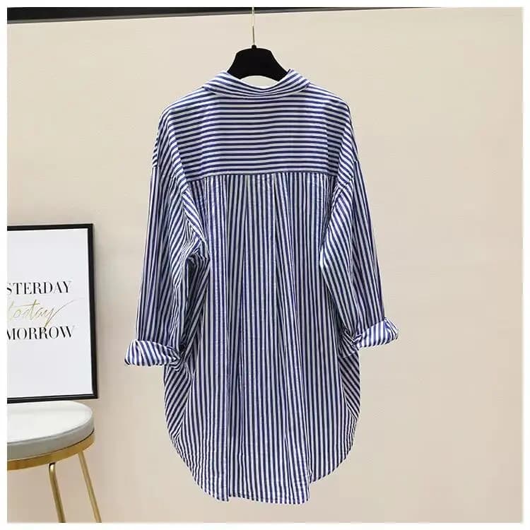Striped Long Sleeve Blouse Women