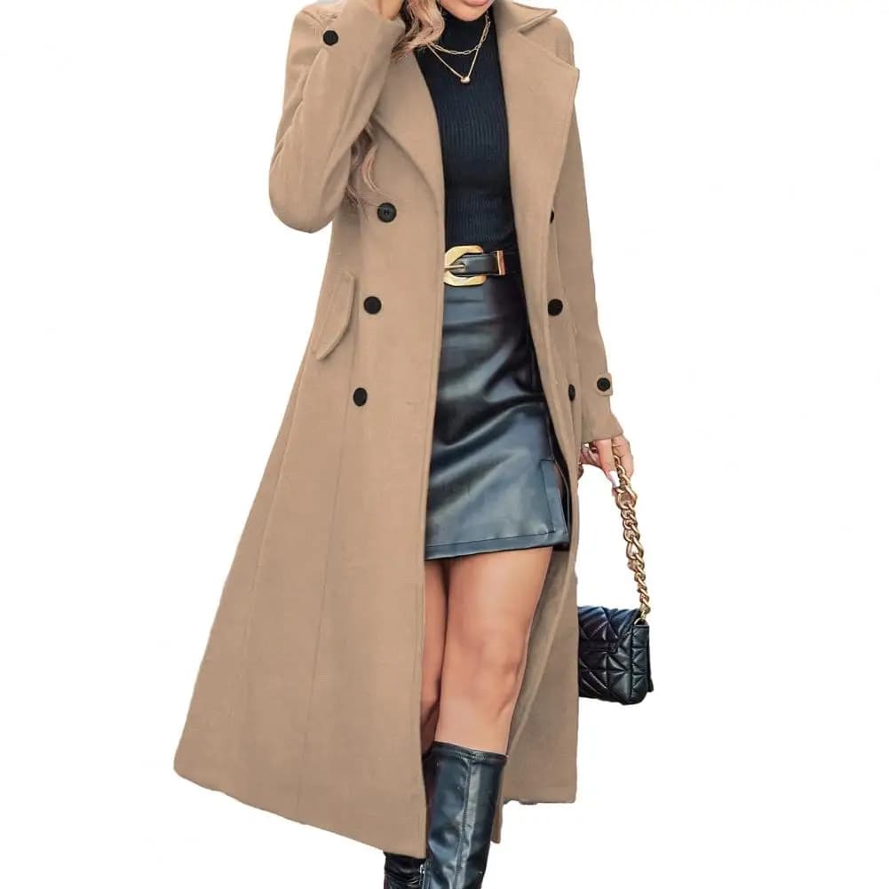 Women's Double-Breasted Wool Coat