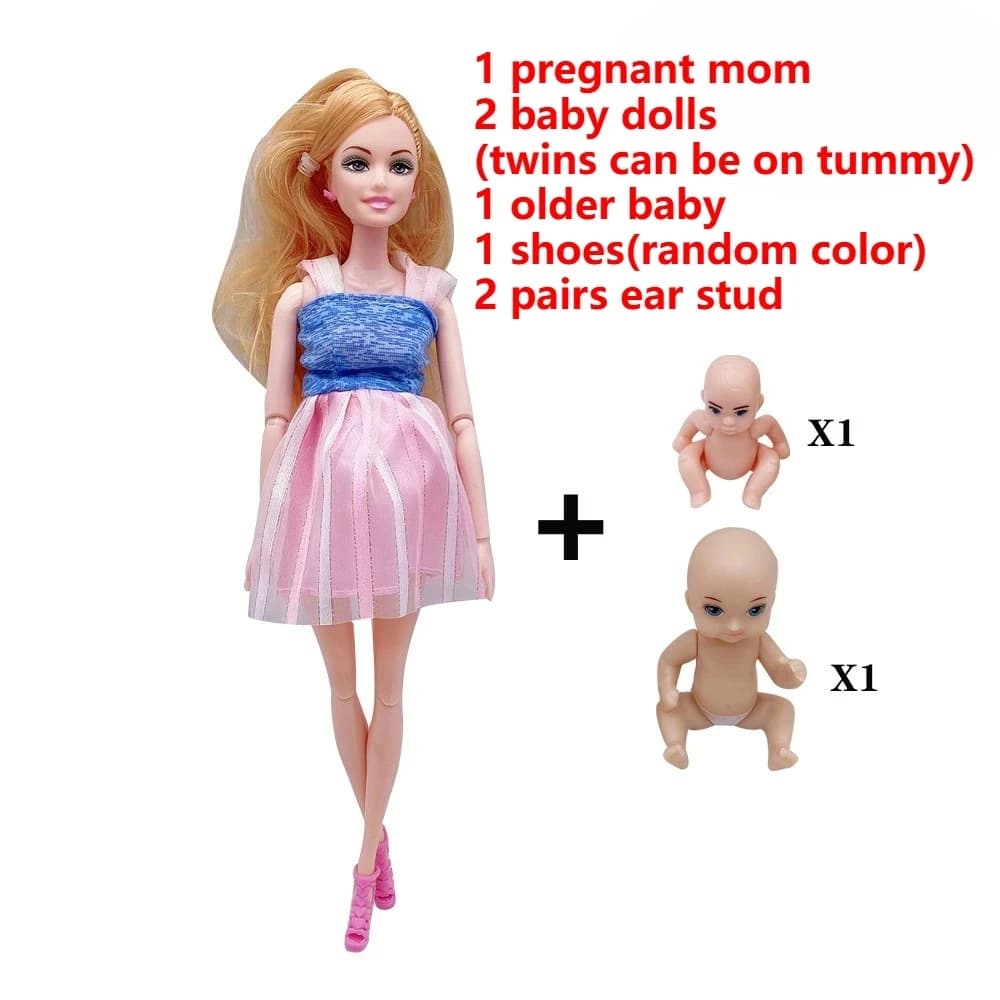 Pregnant Mom Doll with Baby Playset