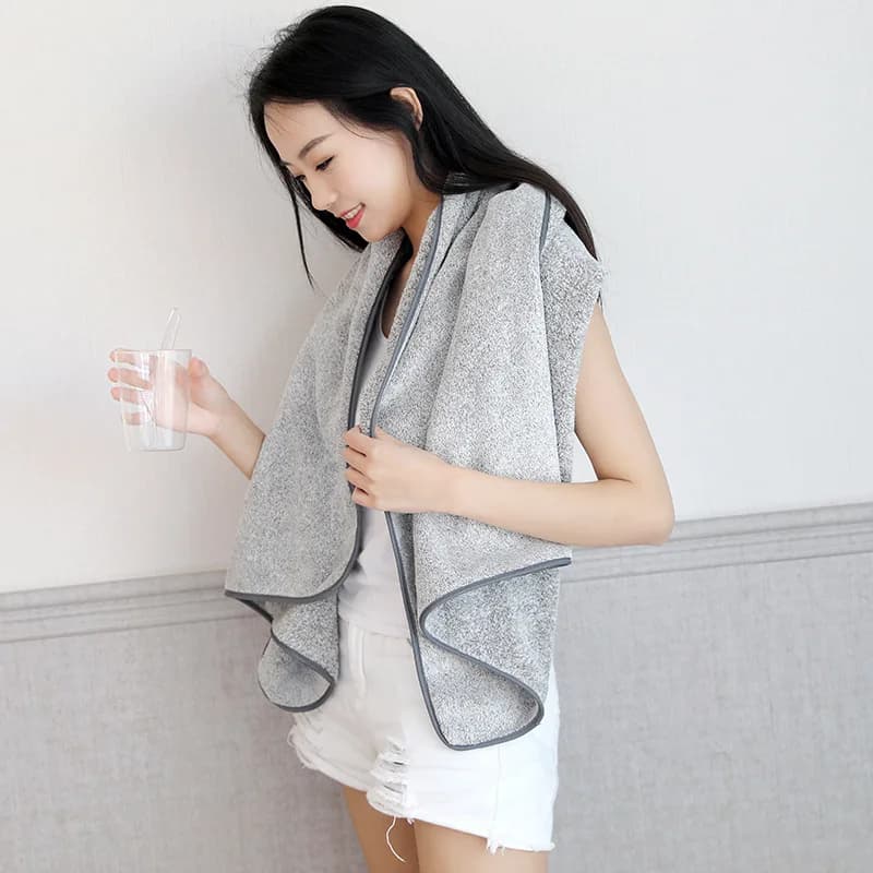 Bamboo Charcoal Lint-Free Bath Towel