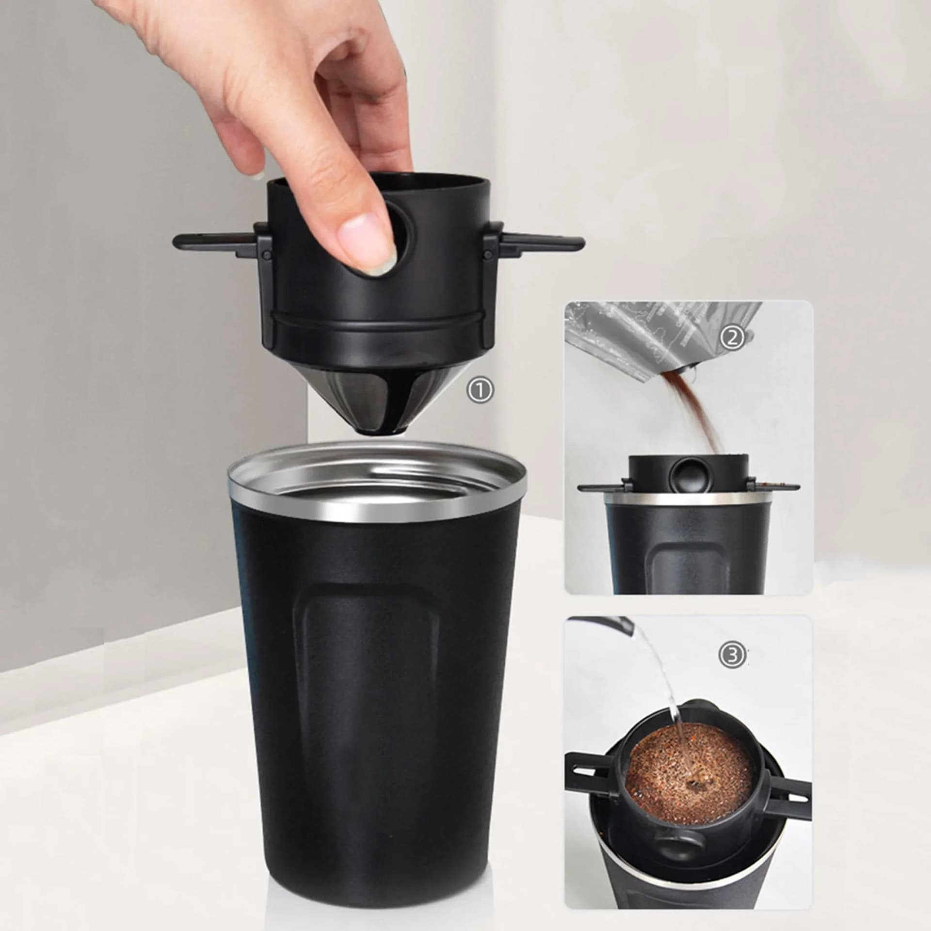 Portable Collapsible Pour Over Coffee Maker Set