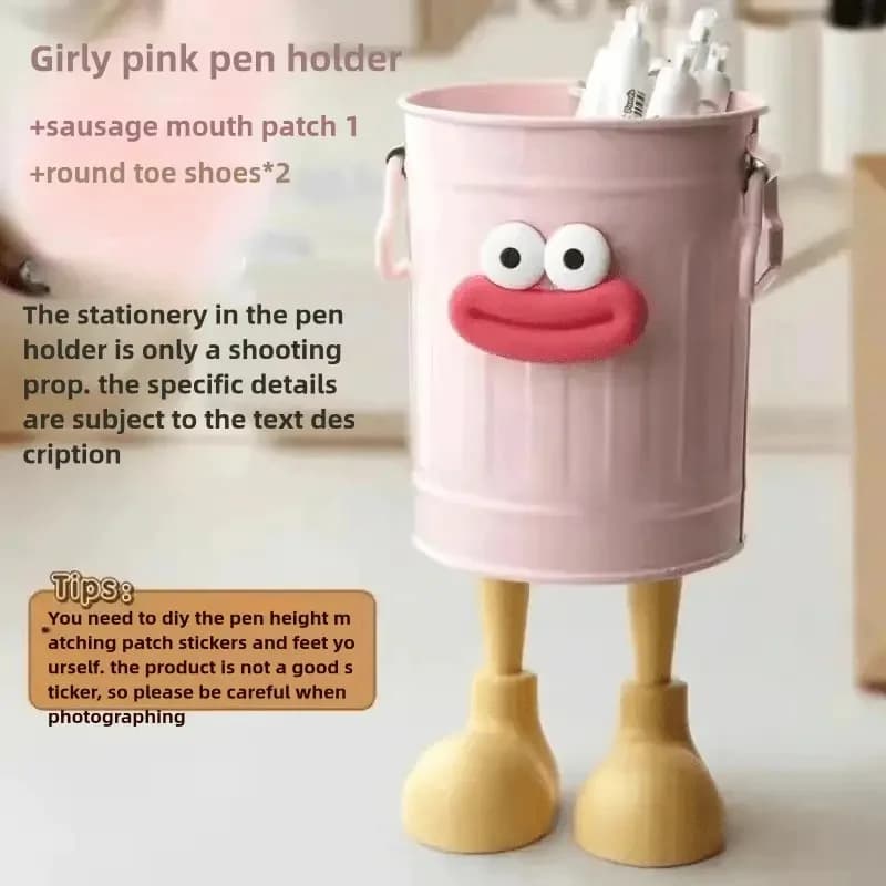 Cartoon Personality Pen Holder Bucket