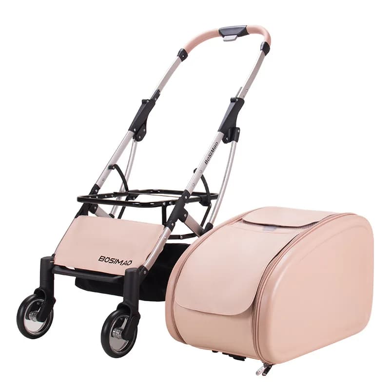 Portable Pet Stroller Folding Disassembling Cat Carrying Outdoor Windproof Rainproof Cat Bag Panoramic Breathable Pet Supplies