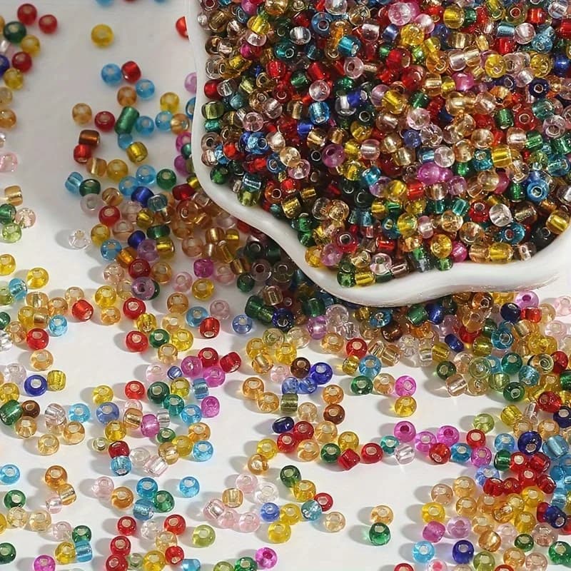 2mm Glass Beads Assorted Colors