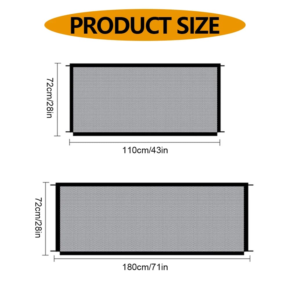 Foldable Pet Safety Gate with Mesh