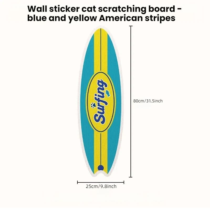 Surfboard Wall-Mount Cat Scratcher