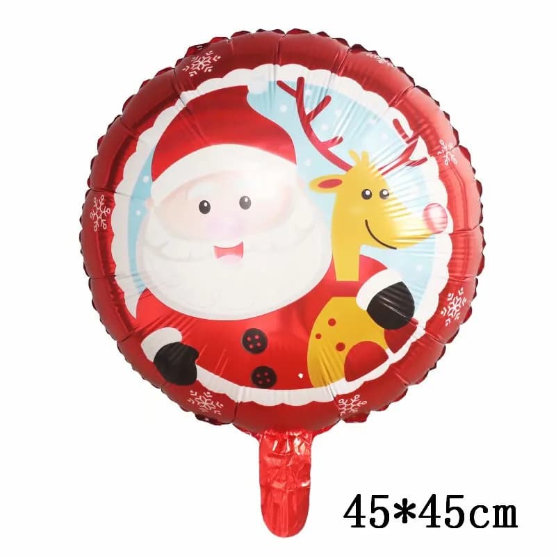 2025New Year's Party Decorations Merry Christmas Balloons Santa Claus Snowman Elk Globos DIY Christmas decorations