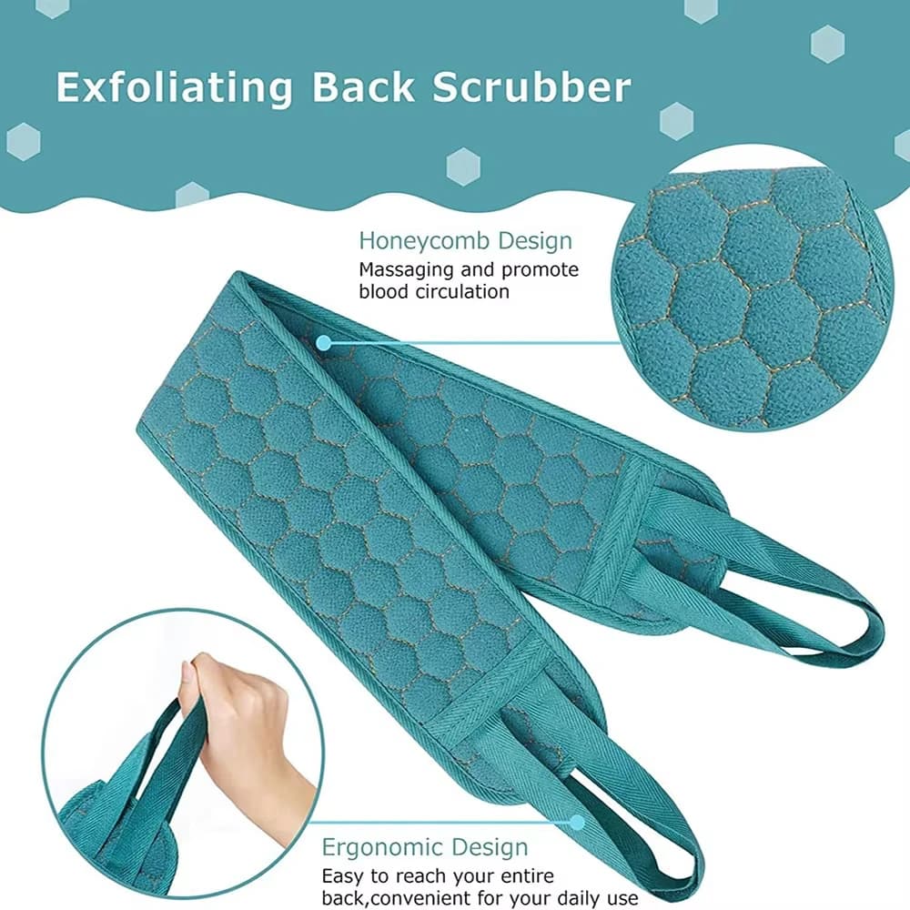 Exfoliating Body Wash Set with Back Scrubber
