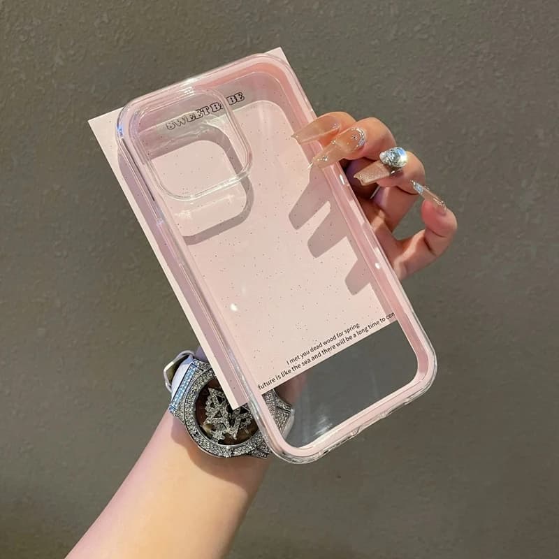 Luxury Transparent Candy Phone Case For iPhone 11 12 13 14 15 16 17 Pro Max Plus Air Clear Shockproof Bumper Back Cases Cover