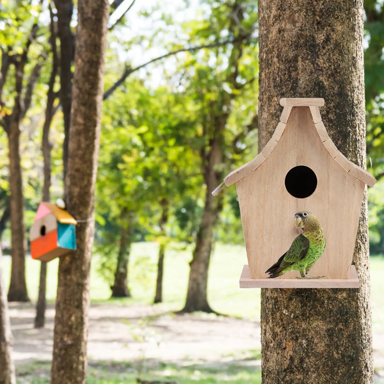 Wood Breeding Box for Small Birds