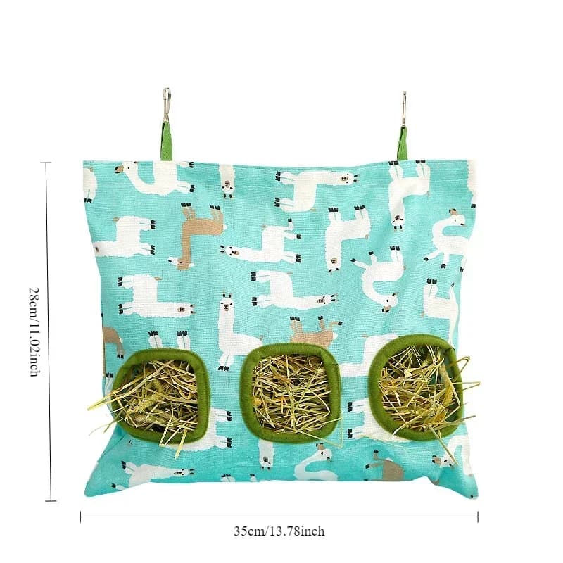 Hanging Hay Feeder Bag for Small Pets