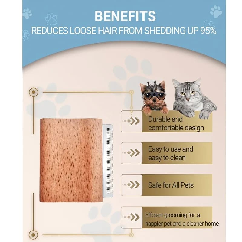 Double-Sided Dog and Cat Shedding Brush