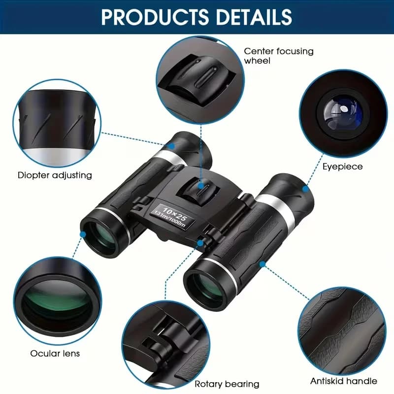 Outdoor 10x25 Binoculars for Camping and Hiking