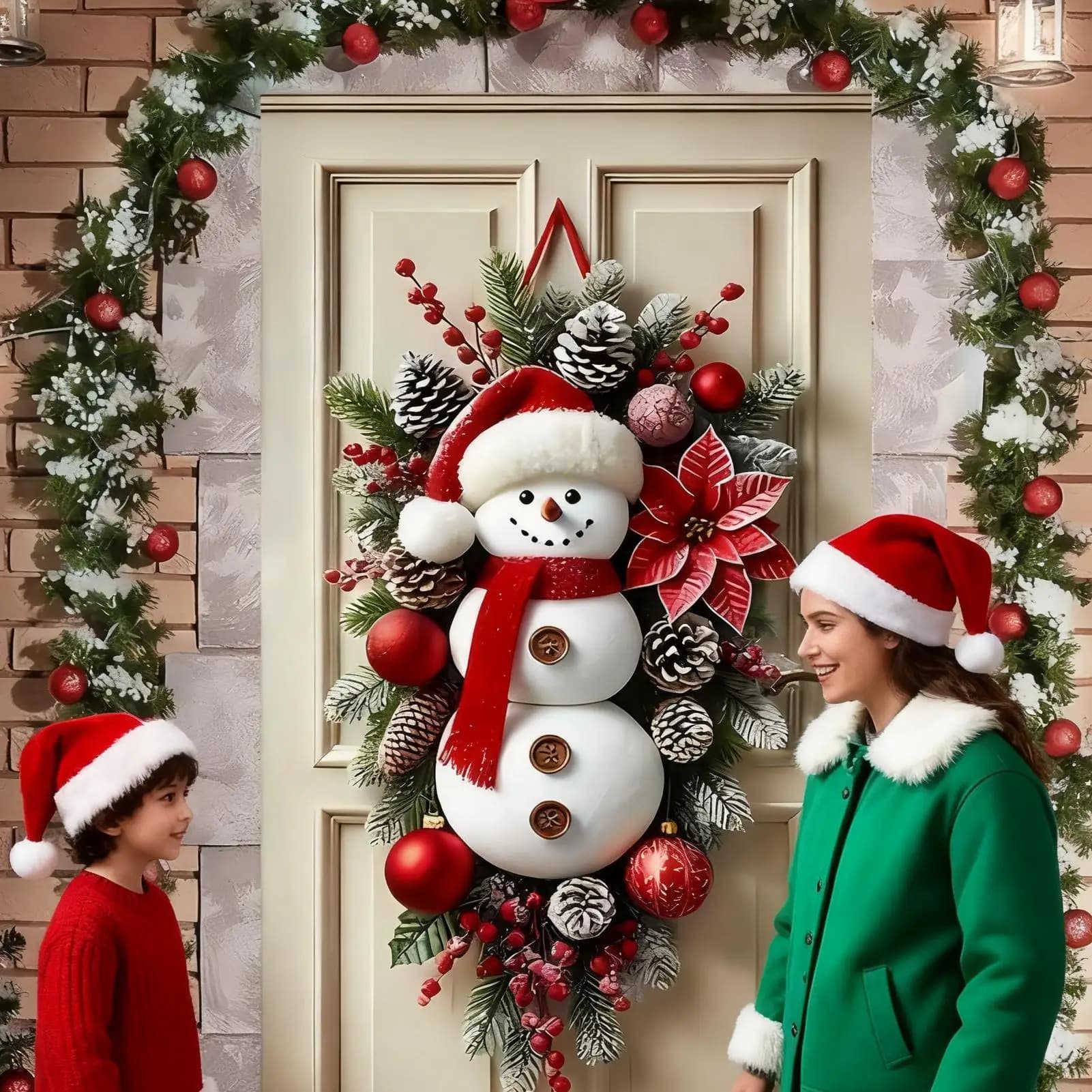 Snowman Christmas Door Banner Decoration