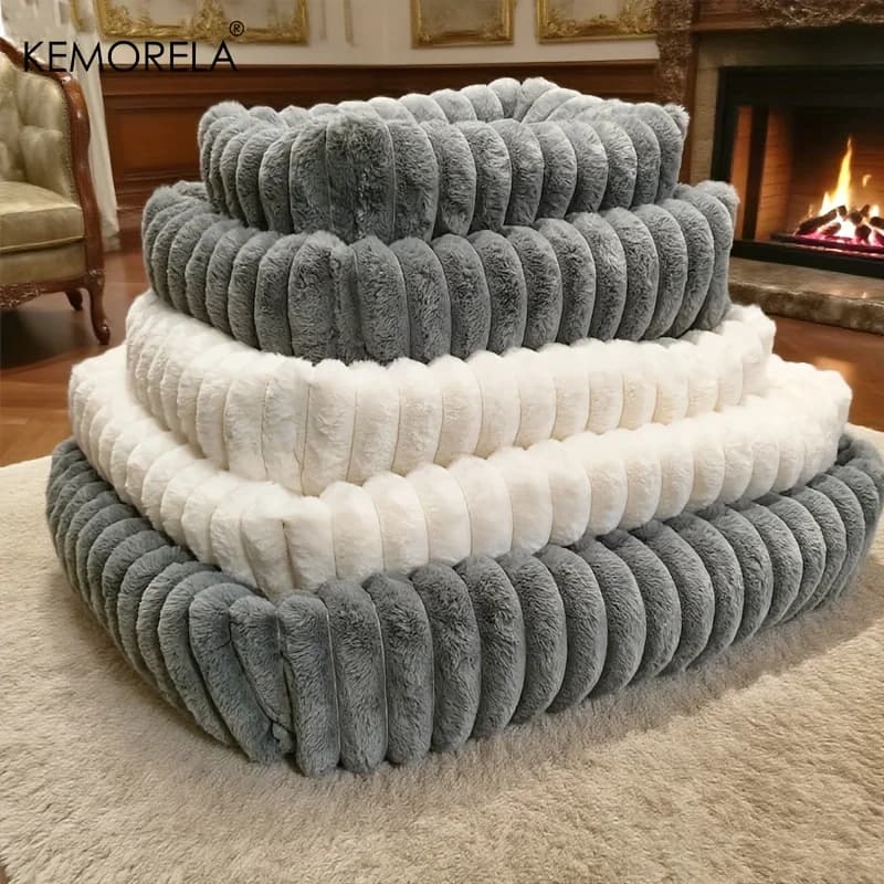 Orthopedic Plush Dog Bed for Medium Large Dogs