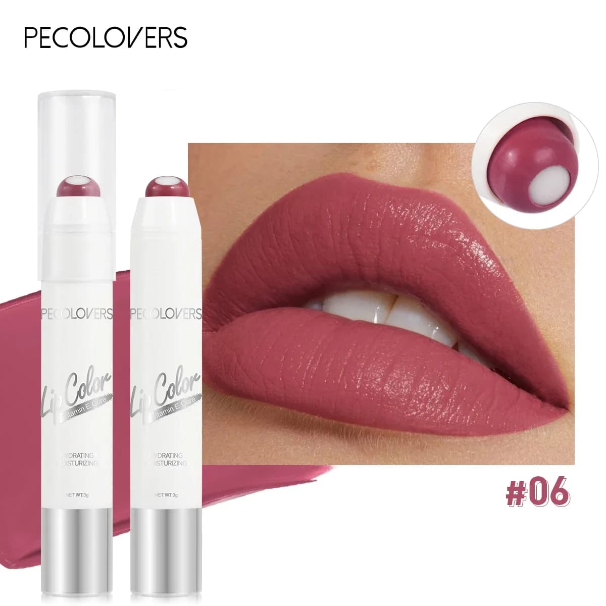 2-in-1 Nude and Red Lipstick with Balm