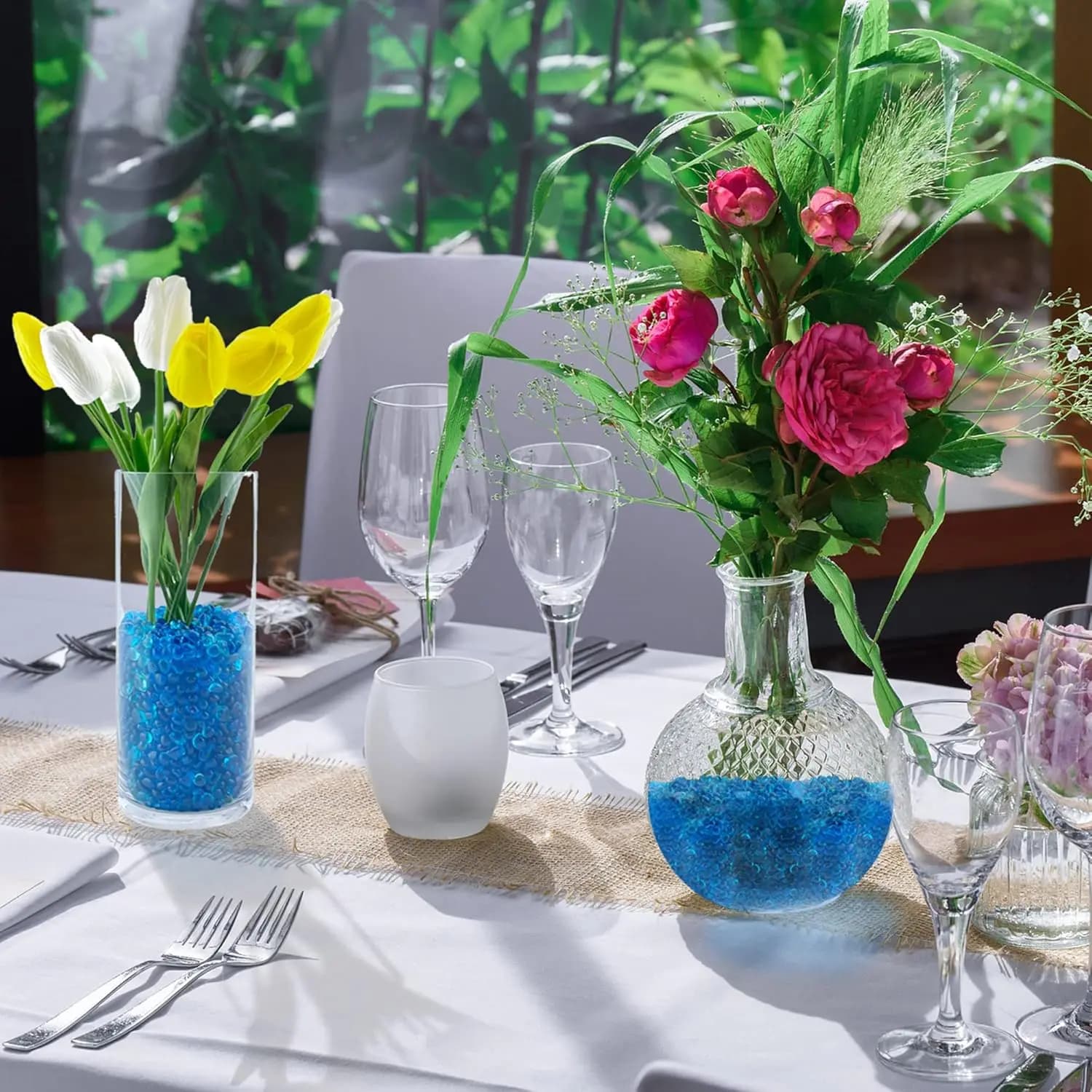 Light Blue Glass Aquarium Gravel