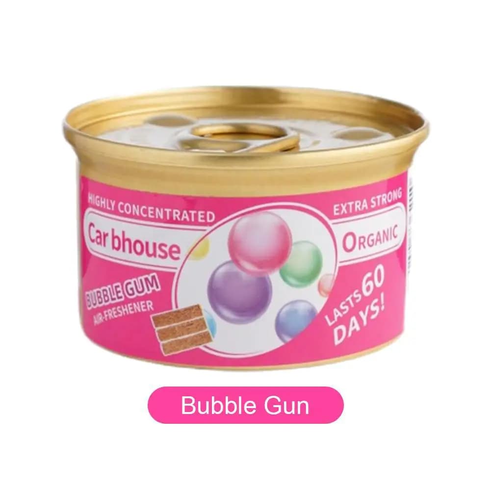 Organic Bubble Gum Scent Car Air Freshener Can