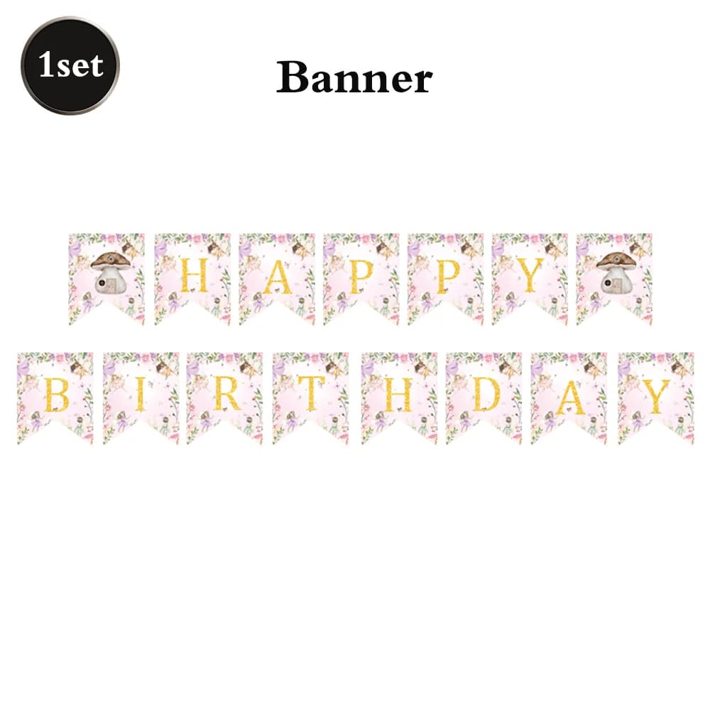 Fairy First Birthday Party Decorations Set