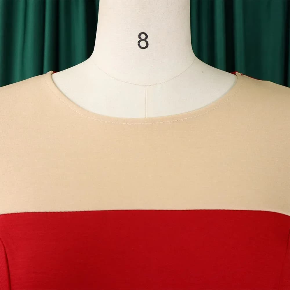 Women's Professional Sheath Dress with Patchwork