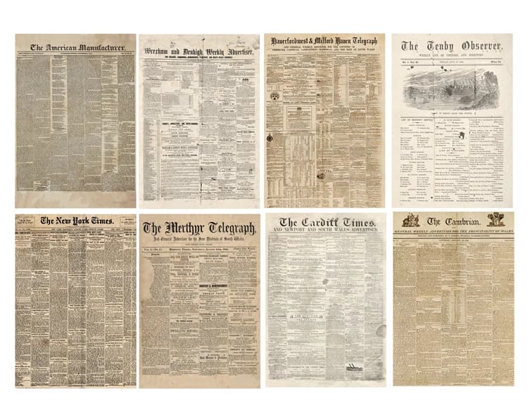 Vintage Newspaper Print Paper Pack