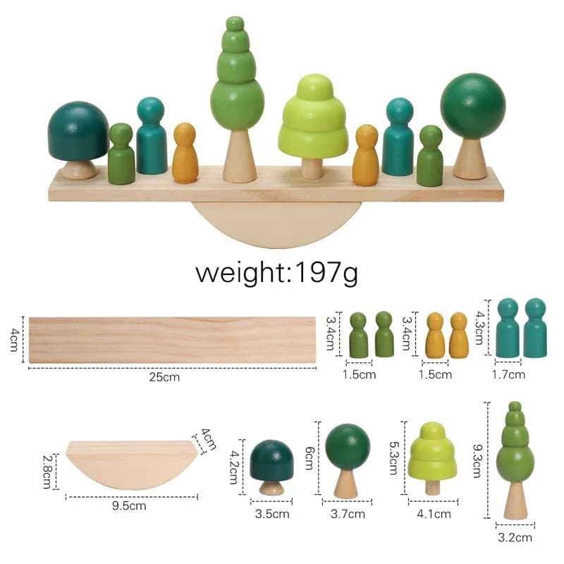 Wooden Building Block Forest Toy Set