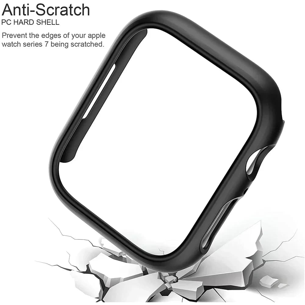 Cover for Apple Watch Case 45mm 41mm 44mm 40mm 42mm 38mm 46 49 mm Accessories PC Protector bumper iWatch Series 8 7 SE 6 5 4 3 9