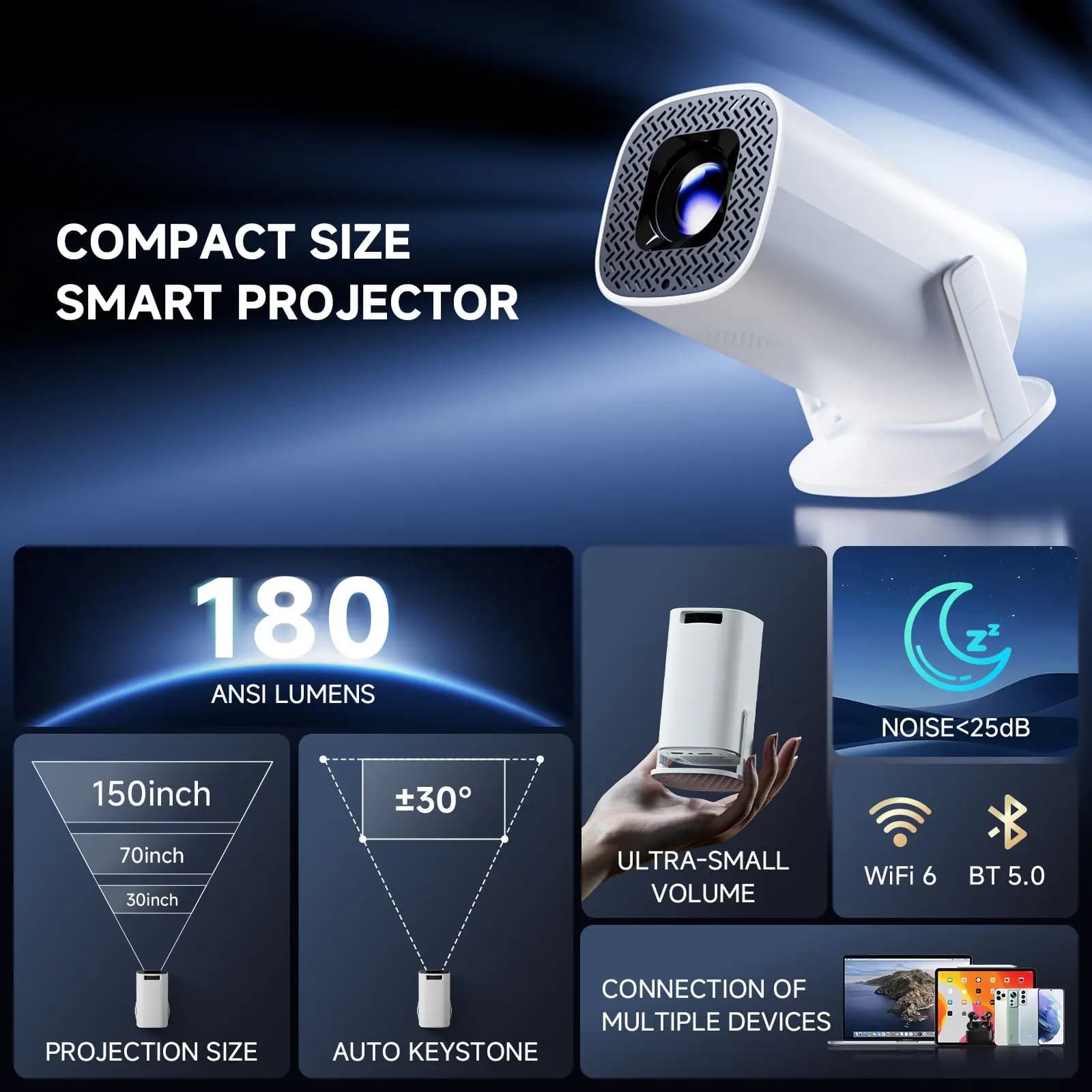 P30 PRO Smart Mini Projector