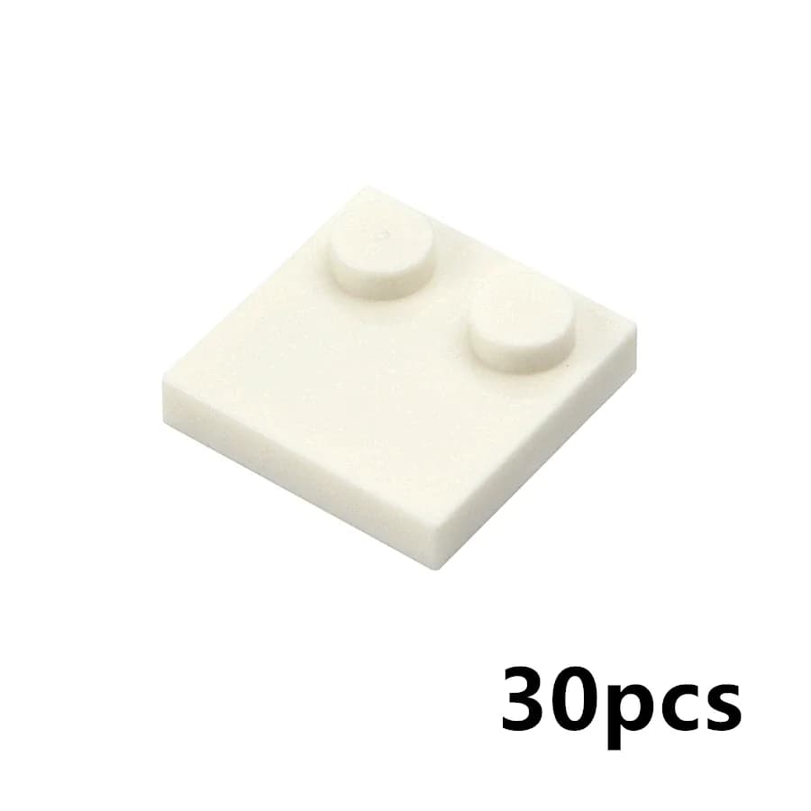 Building Block Tile Plates 2x2 30 Pieces