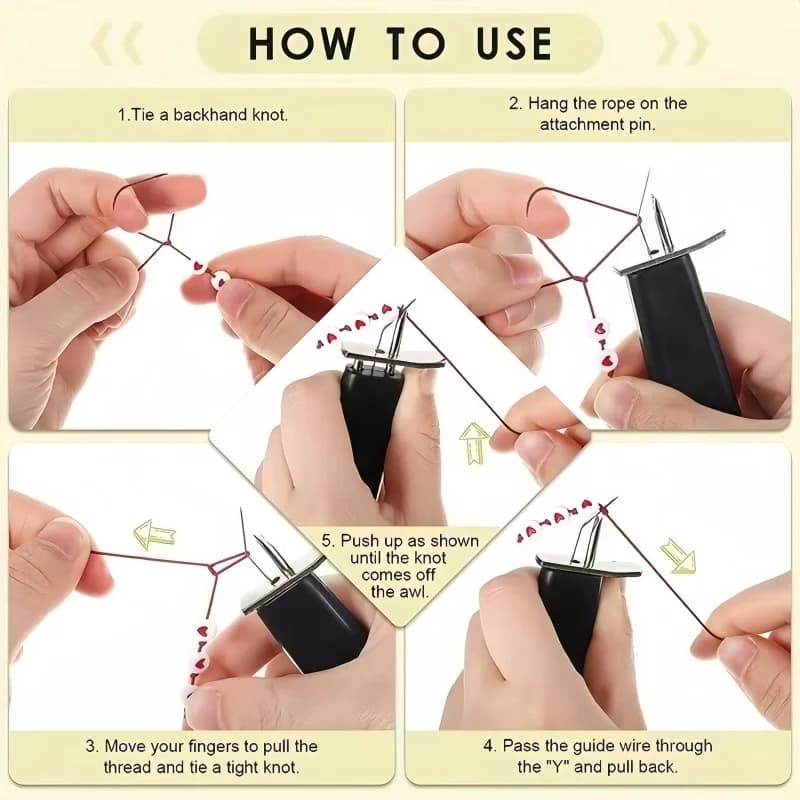 Bead Knotting Tool for Jewelry Making