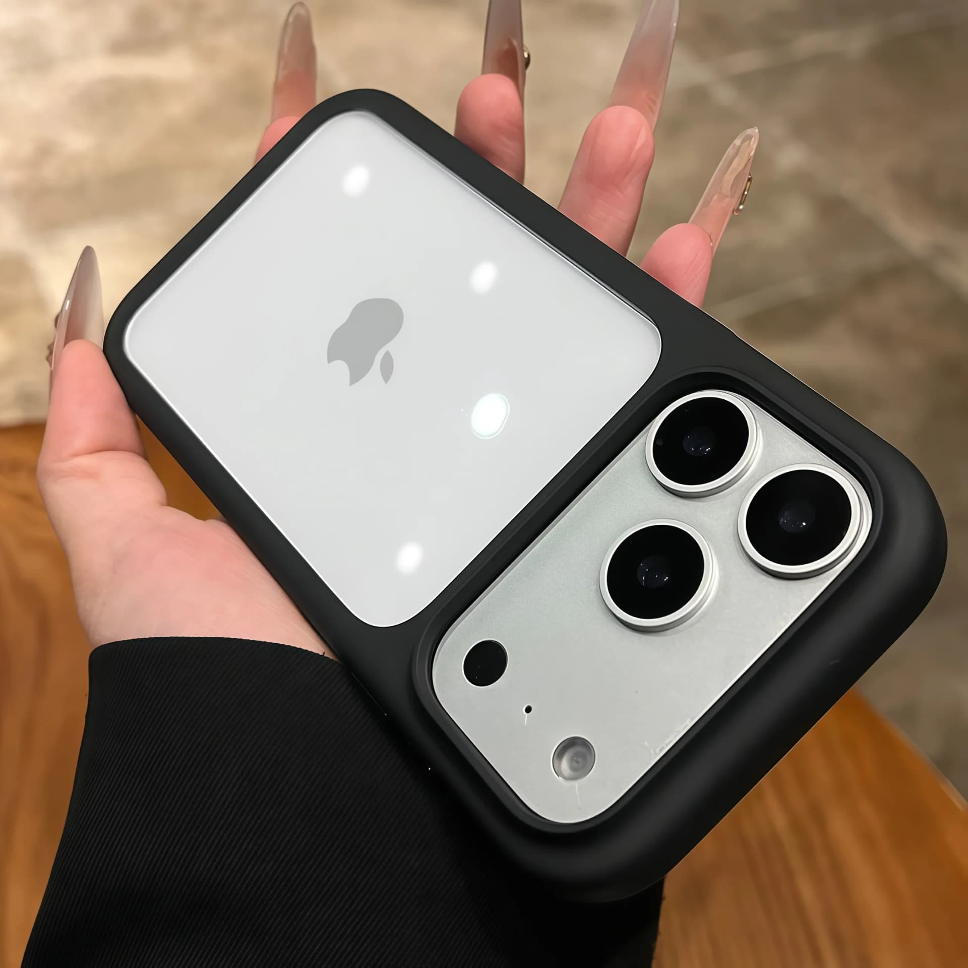 Advanced Silicone Soft Edge Transparent Hard Back Panel Case For iPhone 18 17 Pro 17 Pro Max PC Shockproof Phone Case Cover Gift