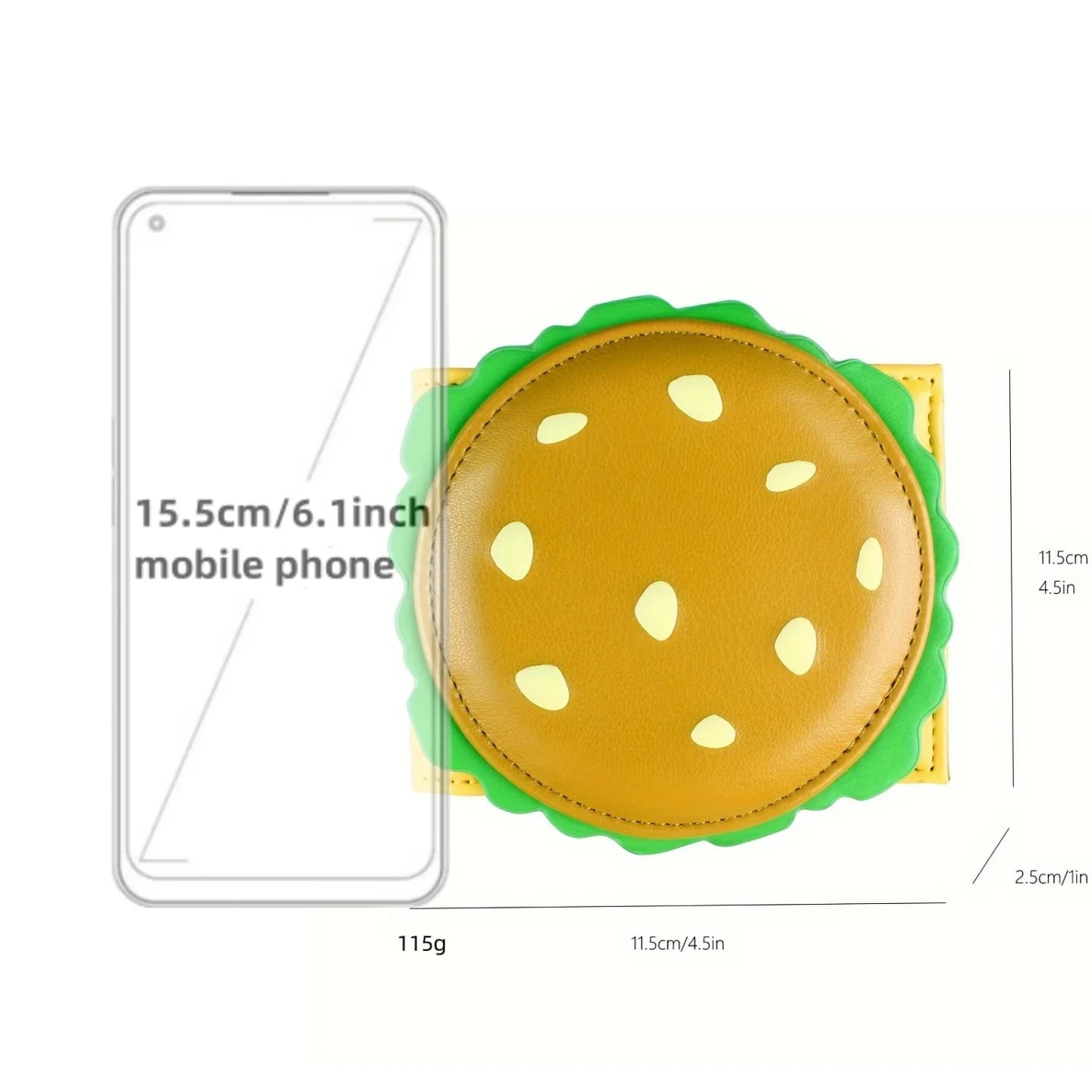 Crab Roe Burger Wallet, Hamburger Wallet, Men's and Women's Wallet, Rfid Anti-Theft Short Wallet, Small Money Clip