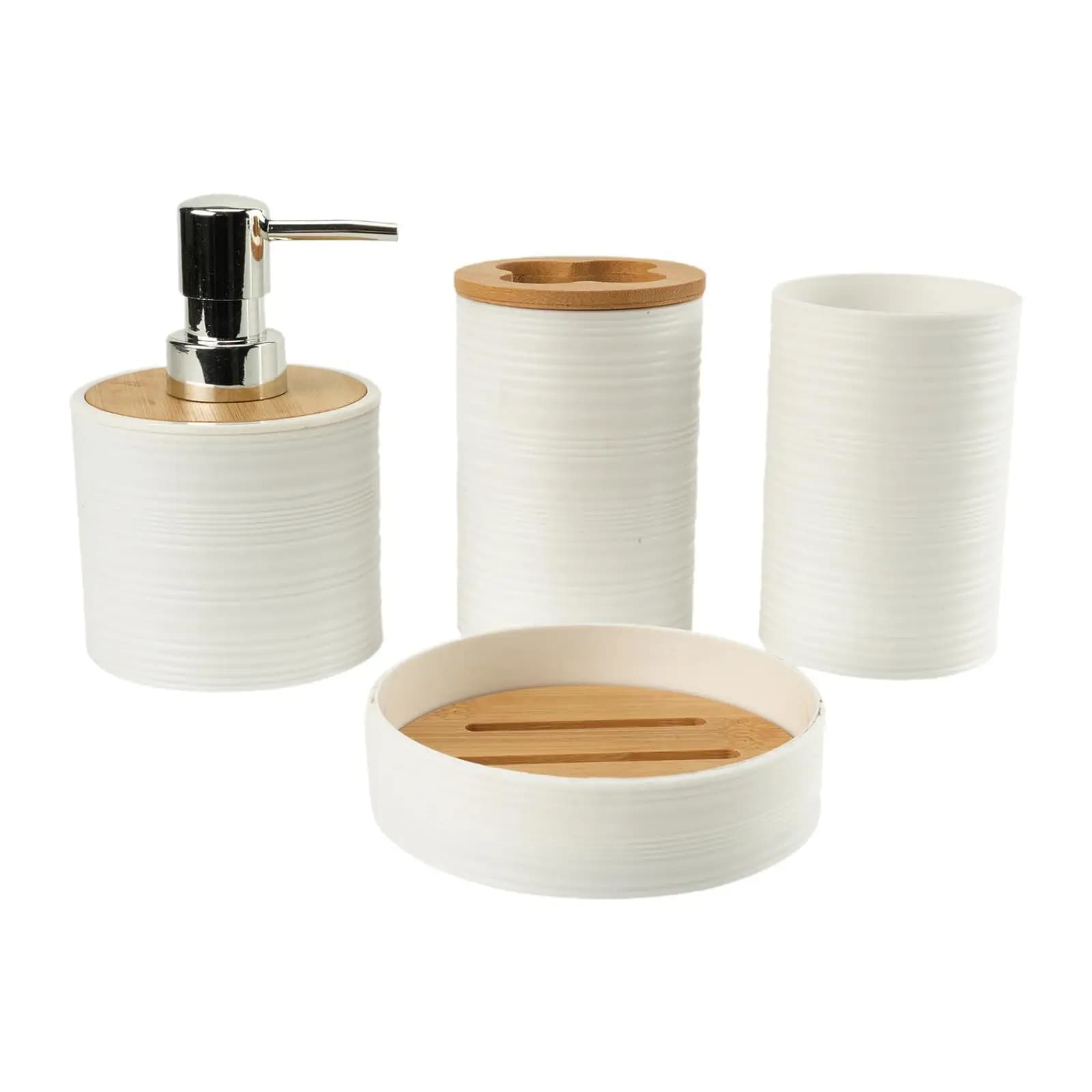 4 Pieces Bathroom Accessories Set ,Bath Accessory Complete Set, Bathroom Decor