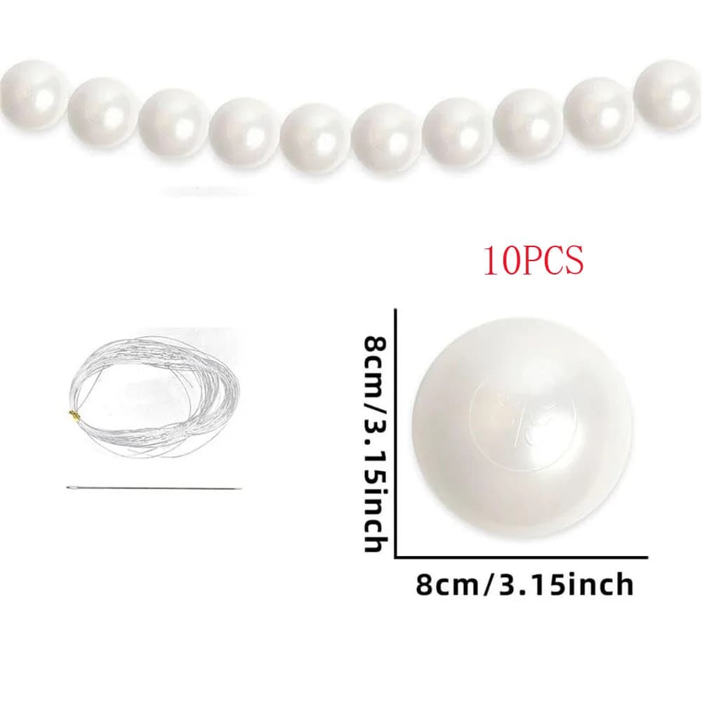 Wedding Backdrop DIY Elegant Beaded Large Faux Pearl Garland Wall Hanging with Crystal Ball Pendants Boho Wedding Arch Decor
