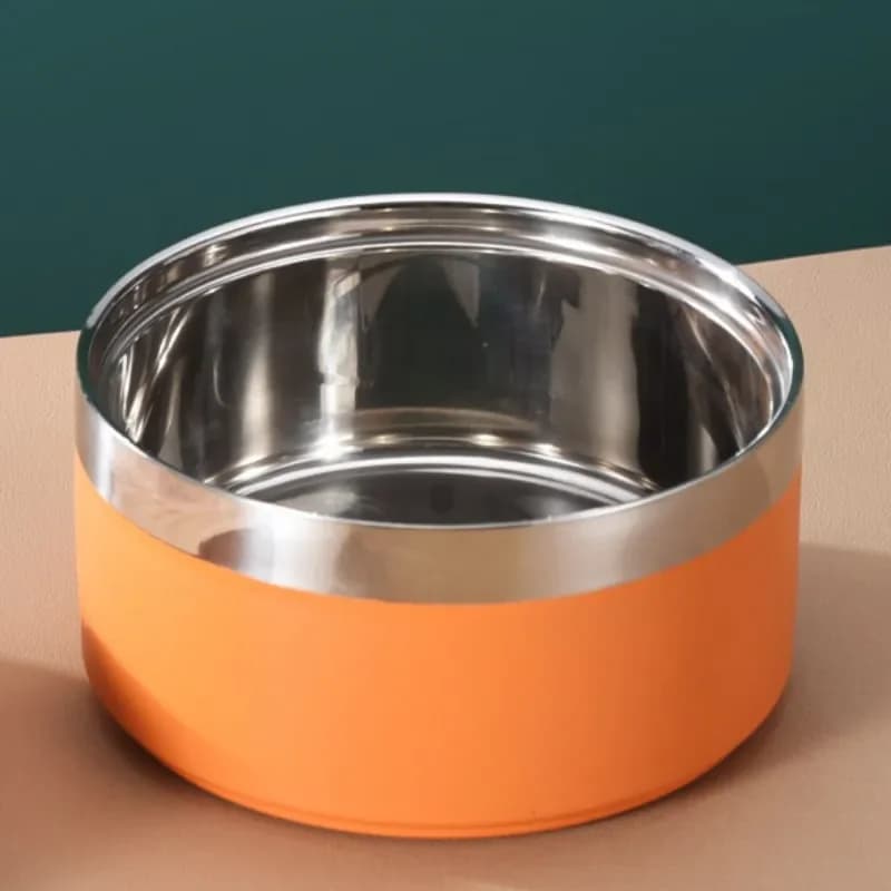 Stainless Steel Double-Layer Pet Food Bowl