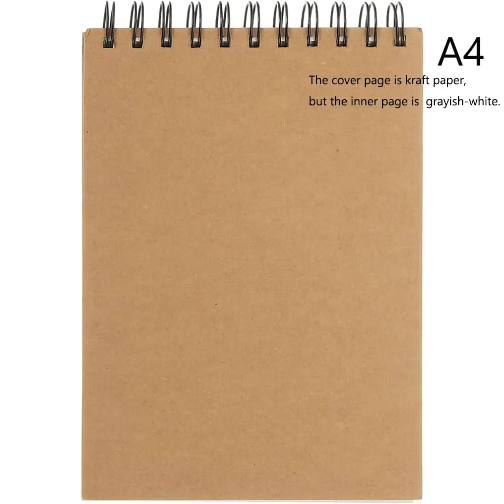 Professional Spiral Sketch Book, Hardback, 100 Sheets