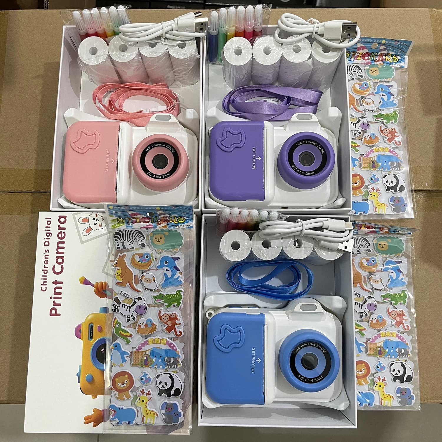 Kids Instant Print Camera with Dual Lens