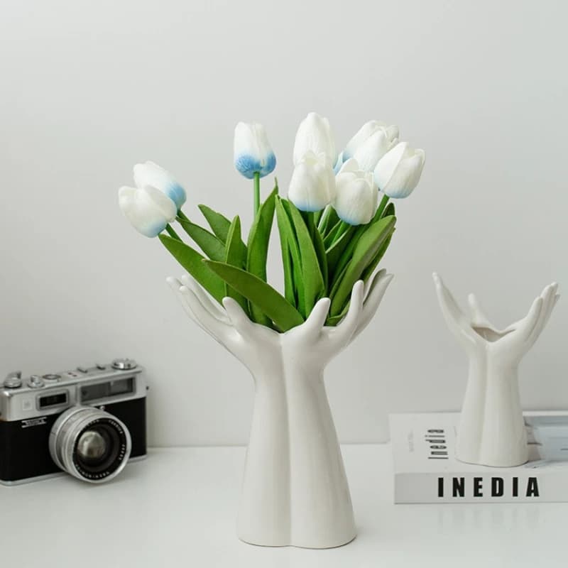 Ceramic Hand Vase Flower Arrangement