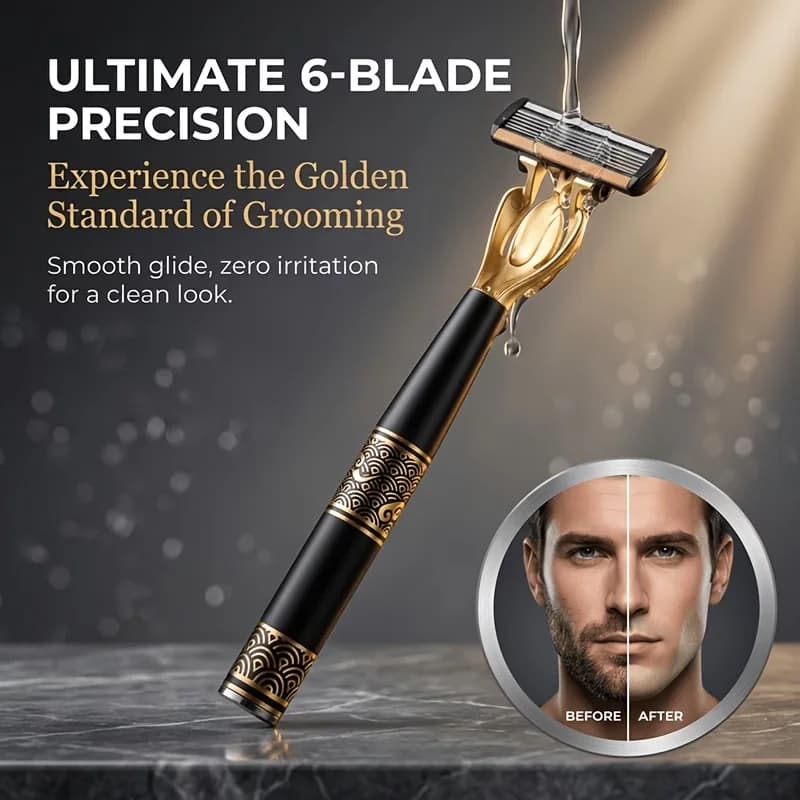 6 Blade Manual Razor for Men