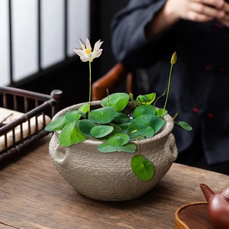 Ceramic Stone Texture Flower Pot