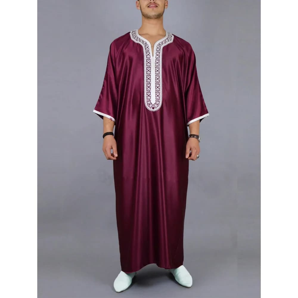 Moroccan Embroidered Men's Formal Robe