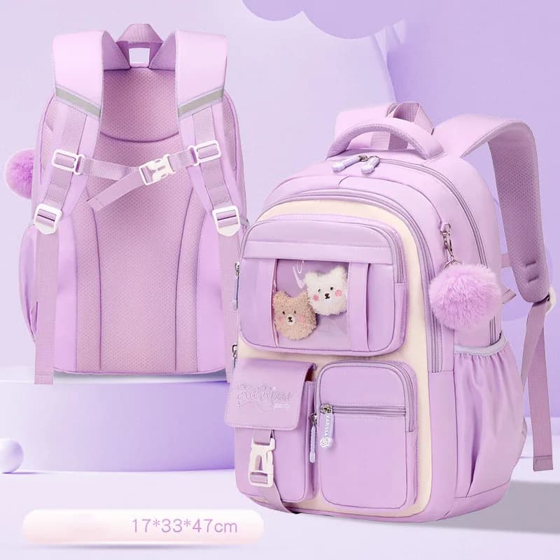 Lightweight Water Resistant School Backpack for Girls