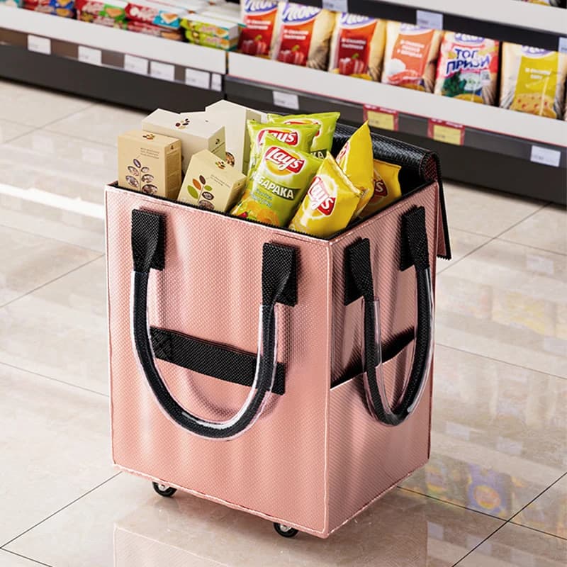 Rolling Grocery Tote Bag with Wheels
