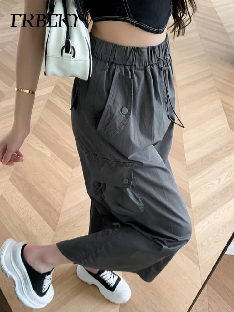 Women's Drawstring Workwear Midi Skirt
