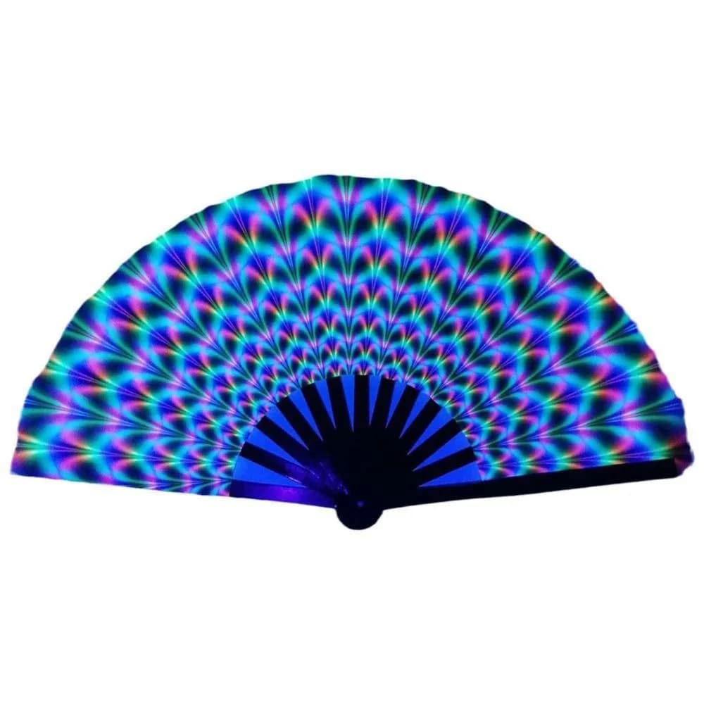 UV Fluorescent Folding Hand Fan